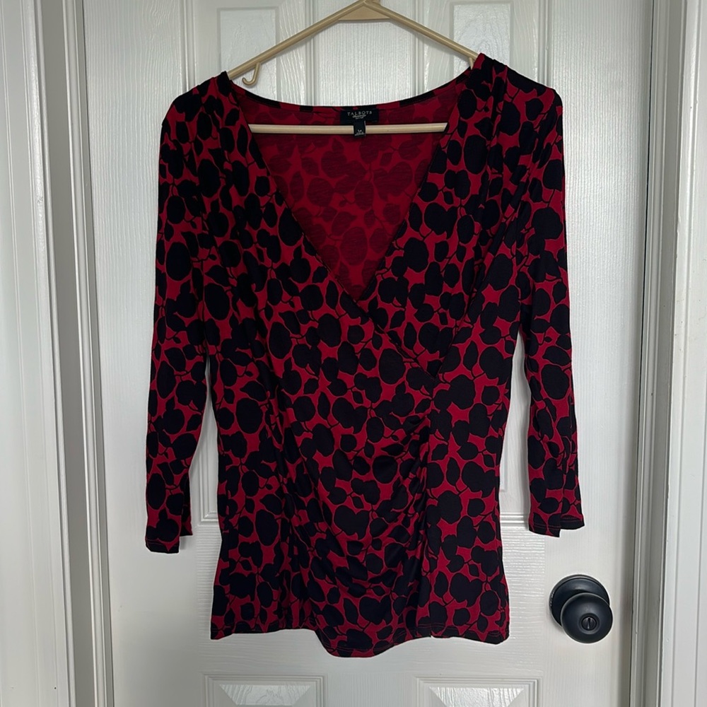 Talbots Red Stretch Top